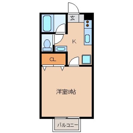 城下駅 徒歩3分 2階の物件間取画像